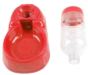 BESPORTBLE Automatischer Wasserspender für Katzen 350 Ml aus Kunststoff mit Einzigartigem Design und Bequemer Handhabung für Zuhause und Haustierladen in Rot