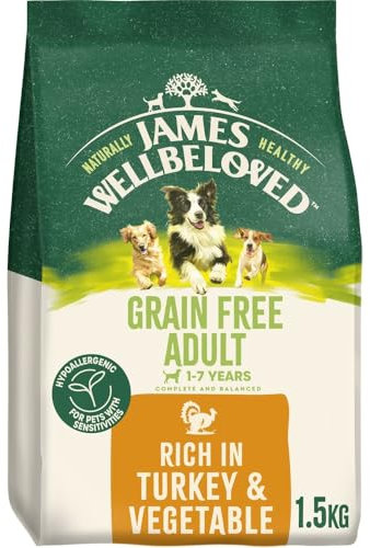 James Wellbeloved Dog Adult Hypoallergenic Dry Food Grain Free Turkey 1.5 kg