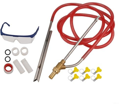 FUANA Kit de chorro de arena para lavadora a presión, accesorio de chorro de arena húmedo de 5000 PSI, kit de chorro de arena a presión de 16 pulgadas para eliminar óxido, graffiti, pintura y hornear