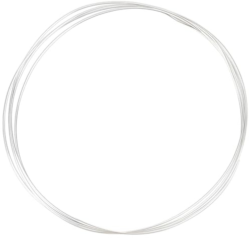 WEBEEDY 22 Gauge / 0.6mm 925 Sterling Silberdraht Für Die Schmuckherstellung 3.28 ft Weicher Perlenhandwerksdraht Für Halskette Armband Ohrring Perlen Handwerk DIY Sterling Silber Handwerk