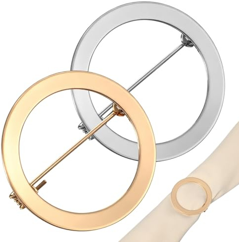BESPORTBLE 2 Stück Metallnadeln Runde Brosche Ornament Broschen Für Damen Kleider Kleidung Nadel Dekorative Nadeln Für Kleidung Mädchen Mode Kreis Brust Boutonniere Nadeln