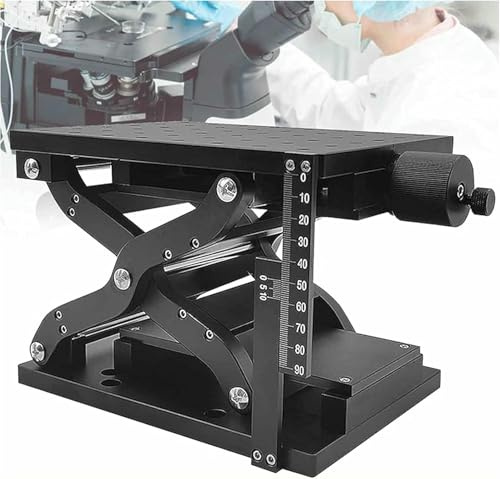 XDRGOOIUY Plataforma de elevación de Tijera Manual con Eje Z y Recorrido de 120 mm para producción de Pantallas táctiles, Instrumentos ópticos y Accesorios.