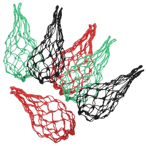 ibasenice 6 Stück Nylon Futterbeutel für Hühner mit Obst und Gemüsehalter Verhindert Fallobst Hält Früchte Fest als Hängender Futterspender im Außenbereich Zufällige Farbe