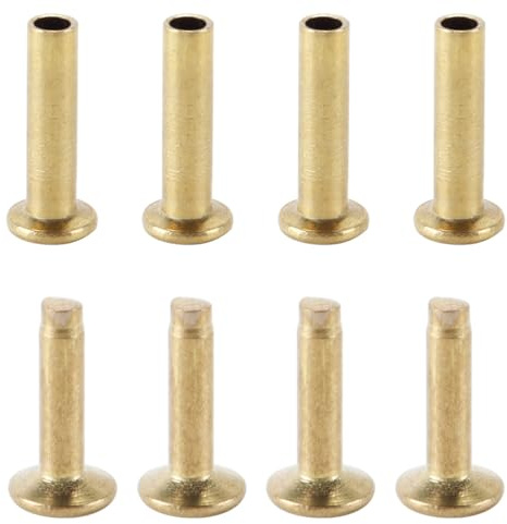 Hoite 4 Set Of Copper Rivets Grip Rivets Set for Making Metal Fixings for Wooden Handles Restoration Tool