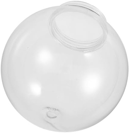 IWOWHERO Clear Acrylic Globe Lampshade Post Mount Lamp Cover for Outdoor Lighting Lightweight Wear Resistant Decorative Spherical Lamp Shade for Garden and Backyard