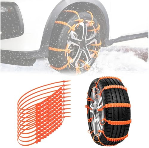 JSYDMA 10pcs Cadenas Antideslizantes para neumáticos de Coche,Compatible para Dacia Duster 3, recambios para automóviles.