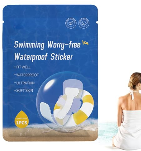 Derwrtup Waterproof Swimming Pads for Menstruation, Skin-friendly Menstrual Pads for Swimming, Care Products for the Intimate Area, Under Swimwear, for Sports and Exercise