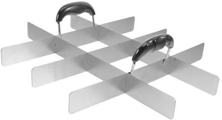 Celuicion Taglierina per torte quadrata,Taglierina per formatura in acciaio con manico,Strumenti per dessert per tagliare torta fondente e crema - per Flan Riso Fondente Torte Compleanno Amici