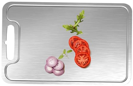 Placa Culinaria Titanio - Tabla Amplia Resistente, Base Doble Cara Estable, Utensilio Cocina Moderno | Procesamiento Alimentos Pan Pescados Quesos, Uso Versátil Apartamento Chef Gourmet
