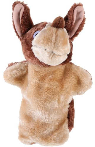 CVUTOVO Handpuppen Wolf Handpuppe aus Weichem Baumwollstoff Kindgerechte Kreatives Tier Fantasievolles Puppentheater und Erzählerisches Fördert Feinmotorik und Kommunikation