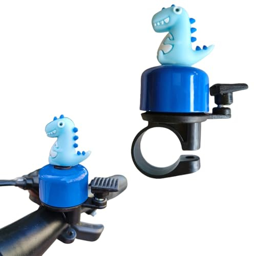 LEPGUYO Fahrradklingel Kinder, Dinosaurier-Design Blau – Lautes Klingeln, für Kinderfahrrad, Roller, Tricycle & Laufrad, Geschenk für Mädchen, Jungen & Erwachsene
