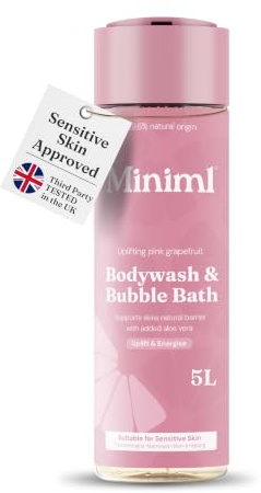 Miniml Natural Body Wash & Bubble Bath 400ml – Uplifting Grapefruit