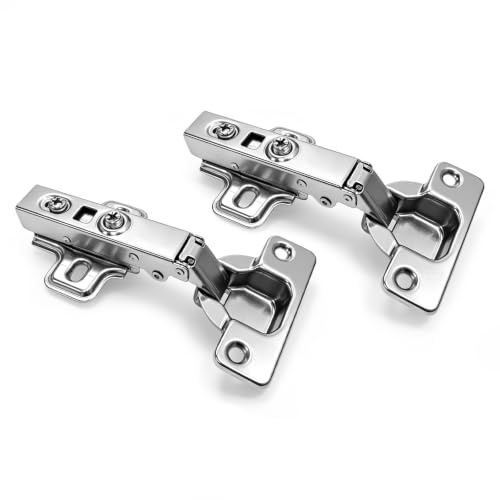 Lot de 2 charnières pour portes d'armoire, angle d'ouverture de 105 degrés | Pot de 35 mm, espacement des trous de 48 mm, pour portes d'armoire et meubles