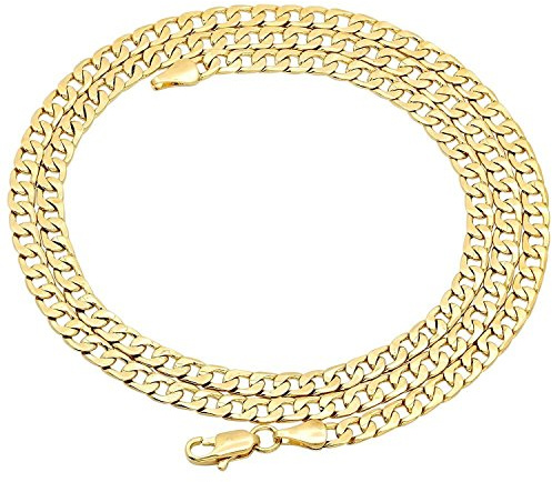 14 Karat / 585 Gold Panzerkette Gelbgold Kette Unisex - Breite 4.40 mm