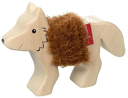 Sigikid 39514 Holztier Fuchs Cudly Wudly Mädchen und Jungen Babyspielzeug empfohlen ab 3 Jahren Natur/braun