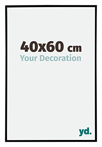 Your Decoration - Cadre photo 40x60 cm - Noir Mat - Cadre Photo en Plastique Avec Verre acrylique - Anti-Reflet - Cadre 40x60 - Evry