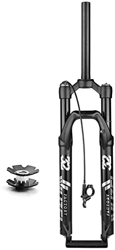 Fahrrad Gabel 26/27,5/29 Zoll MTB Fahrradgabel, 1-1/8Legierung Luftverteilung Gabeln Fahrradzubehör Schock Reise 120mm mit Expander Plug Fahrrad Federgabel