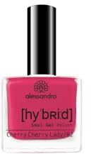 alessandro HYBRID Lack Cherry Cherry Lady - kräftiges Himbeerrot - In nur 3 Schritten - perfekte Nägel ohne LED -bis zu 10 Tagen halt! 8 ml