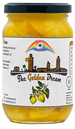 HYMOR MAROKKANISCHE SALZ-ZITRONEN GESCHNITTEN - 1x 200g Glas - eingelegte Zitronen im Glas, nordafrikanische Küche, Original aus Marokko, Vitamin-C-Booster, zu Fisch, Tajine, Hähnchen, Couscous