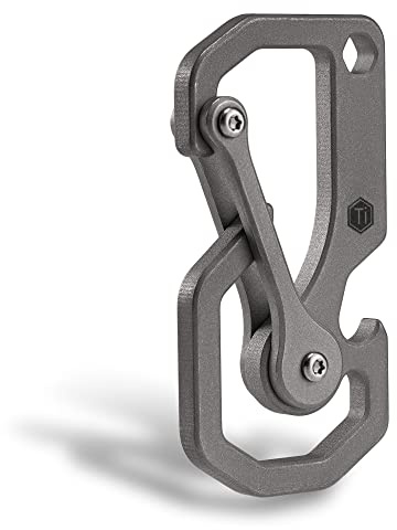 KeyUnity Titanium Carabiner Keychain Tool Bottle Opener with Screwdriver for Daily Transport(KU06)