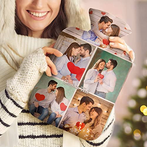 Personalisierte Wärmflasche mit Bezug Brauch Foto und Text Warmes Fleece Gummi Bild Wärmflasche Einzigartiges Winter Geschenk für Frauen Mädchen Kinder Paare