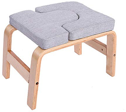 Chaise d'inversion de Yoga en Bois pour entraînement, Fitness, Gym - Tabouret de Poirier pour soulager Stress et Musculation - idéal pour Tous Niveaux