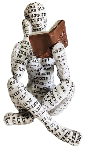 PIGPIGFLY Estatua Mujer Leyendo,Decoracion Hogar,Figuras Decorativas,Decoraciones de Oficina, Sala de Estar Decorativa Moderna para Poner,Decoración de Estantería