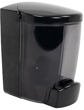PolyJohn Wall‑Mounted Soap & Hand Sanitizer Dispenser - 30 fl oz Tank, Leakproof, Easy Install, UV‑Fade Resistant - Made in USA - Black (PSD1-1001K)