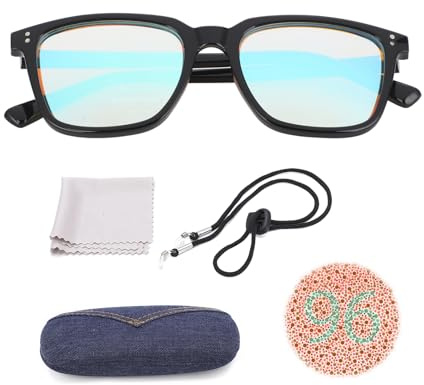 LenTLy Gafas para Daltónicos TR90, Elegantes Gafas para Daltónicos para la Corrección del Daltonismo, Montura Completa UV400, Mejora la Capacidad de Distinguir Los Colores,para Unisex