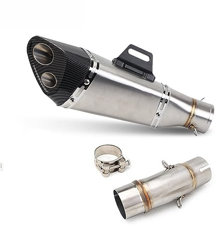 Exhaust End Silencers For For Ninja400 For Ninja 400 For Z400 2018 2019 2020 2021 Motorcycle Exhaust Muffler Middle Link Pipe Slip-On Motorcycle Exhaust Pipe(A3)