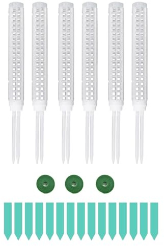 AMIUHOUN 6 Varillas de para Plantas Monstera, apilables, 15,6 Varillas de de plástico para monsteras pequeñas o Medianas, fácil instalación