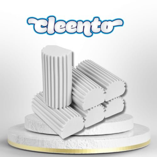 Cleento Esponja de limpieza húmeda, limpiador de polvo multisuperficie, borrador mágico para persianas, cabello, vidrio, espejos, coche, zócalos y ranuras de ventanas, multiusos, suministros