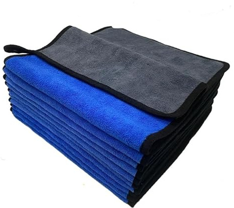 unlkvhool Car Wash Towel Detailing Auto Tools Supplies Interior Products Car Cleaning Care Cloth Kit for Microfiber Accessory Cloth Drying 5pcs-blue Size-30X40cm