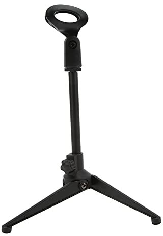 Trépied de Table de Microphone Réglable, Support de Microphone de Bureau, Angle Réglable, Coussin Antidérapant pour Conférence