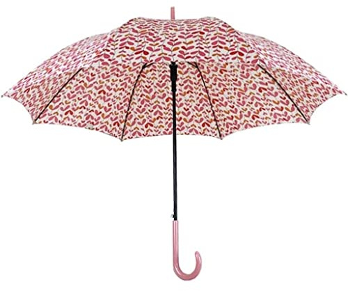MCLIUJIA Regenschirm Großer übergroßer Baldachin entlüftete Rohrstock -Regenschirm Blumen automatisch Open Stick Regenschirm Sonne Regenschirm(Pink)