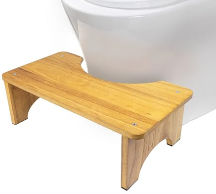 Wooden Toilet Stool,Toilet Step For Bathroom,Squatty Potty for Adults,7Inch Height.