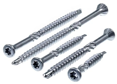 SECCARO Viti per costruzione in legno con testa decorativa, 3,2 x 30 mm, in acciaio inox C1, punta e speluccatore, tx/esagono incassato, 100 pezzi