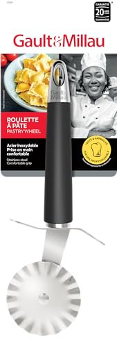 GAULT&MILLAU - Roulette à Pâte - Découpe précise et uniforme - Ergonomique et facile à utiliser - Lot de 1, La Collection Inox Brossé