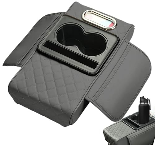 Accoudoir de console centrale, housse de console centrale de voiture - Housse de protection étanche pour console centrale avec tasse et support de téléphone | Coussin de console centrale multifonction