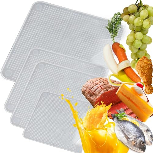 Retoo Tapa de silicona elástica y reutilizable, segura y saludable, tapa elástica, cubierta universal, manta de silicona para ollas, cuencos, vasos, vasos (4 unidades)