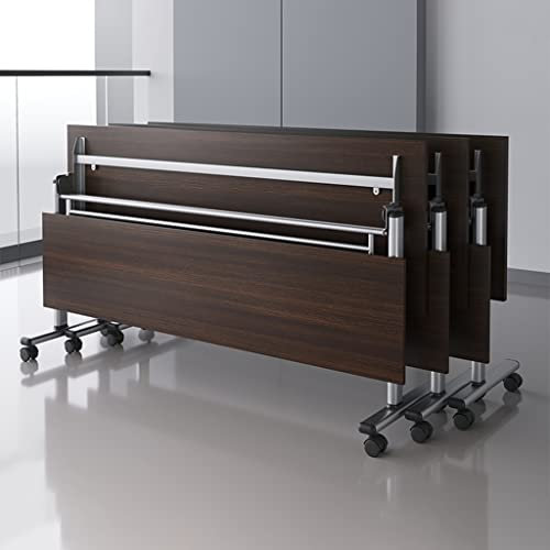 Zusammenklappbarer Besprechungstisch, 3er-Set, mit feststellbaren Rädern und Bescheidenheitsplatte, ideal für Konferenzräume, Trainingsräume und Klassenzimmer, 160 cm x 60 cm x 75 cm