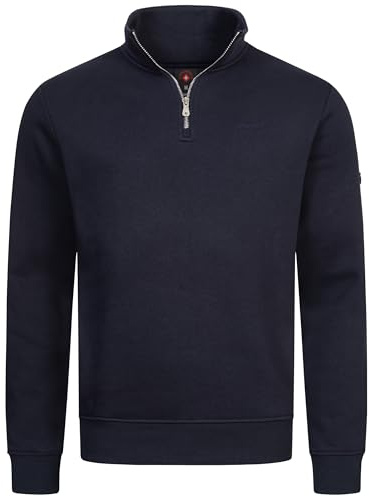 Höhenhorn Troiberg Herren Pullover 1/4 Zip Sweatshirt Dunkelblau Gr. XXL