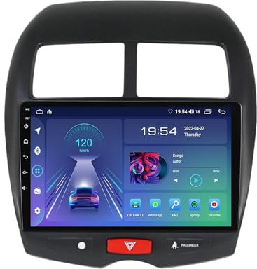 HTXPSM Android 12 Doppio Din Touch Screen Autoradio Ricevitore per Mitsubishi-hi ASX 2010-2016 10 pollici Autoradio multimediale con telecamera di backup + controllo del volante Mirror Link Bluetooth