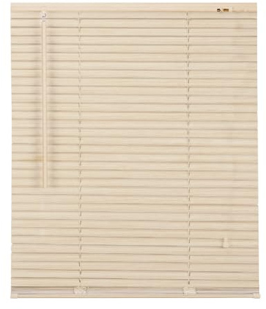 APEX FURNISHINGS PVC Venetian Blinds - 25mm Slats Easy Fit PVC Window Blinds Child Safe Fittings Trimmable curtains Windows Shutters for Home Office (Natural Wood Grain Effect 45W x 150L cm)