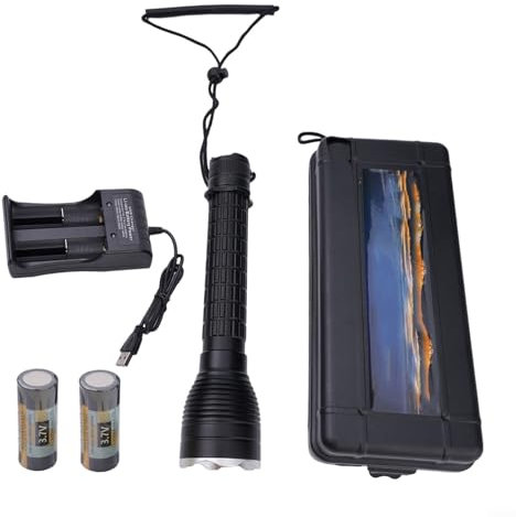 XHP70 Torcia impermeabile a LED, torcia subacquea professionale con uscita 4000 lumen per divertimento all'aperto (F)