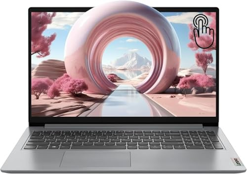 Lenovo Ideapad - Laptop 1i per affari e studenti, touchscreen FHD da 15,6, Intel Core i3-1215U, RAM da 12 GB, SSD da 512 GB, Windows 11 Pro, con Lifetime Office 2021, tipo C, webcam, Wi-Fi 6, grigio