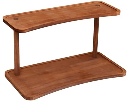 Milageto Schreibtisch Organizer mit 2 Ebenen, Halter für Schreibwaren und Make Up, vielseitig einsetzbar, Dunkelbraun