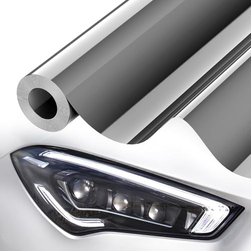 DAJINGFEI Pellicola Protettiva per fari Auto per Mercedes Benz C-Klasse Limousine Typ W204 2007-2013, Pellicola oscurata per fari Anteriori Auto Restauro per fari Adesivo 150cm*30cm,Blackened