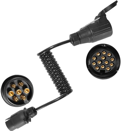 ETUKER 12v 1.7meters Alargador Cable Remolque Cable de Extensión de 7 Polos Adaptador Enchufe Remolque de 7 a 13 Pines