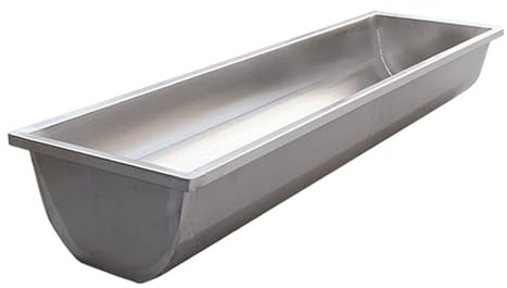 Sharplace feeding Trough Feeder Thickened Easy to Clean Stainless Steel Livestock Feeder Waterer for Pigs Horses Sheep Calf